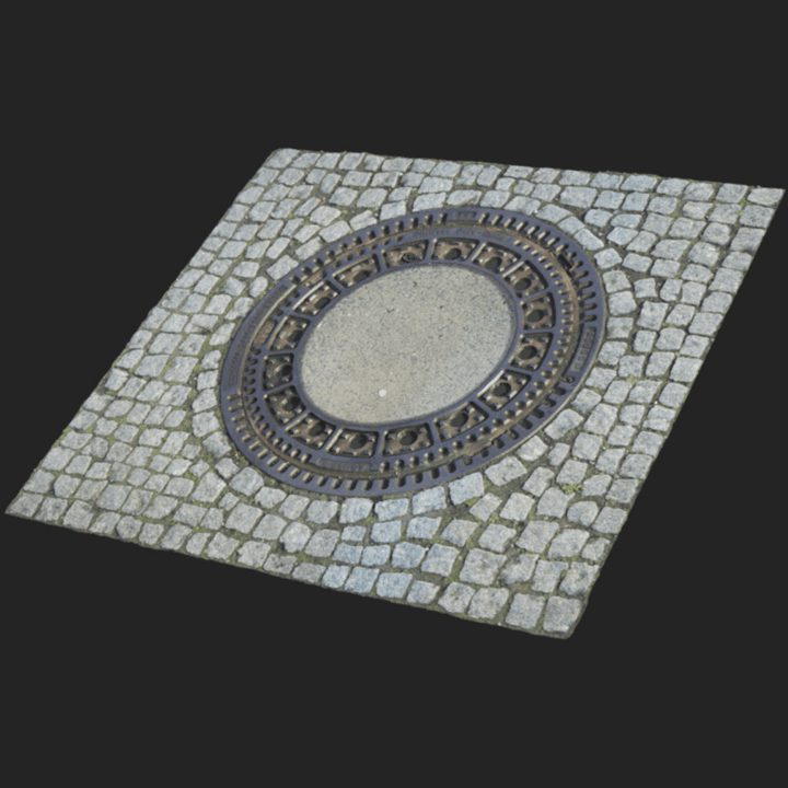 Manhole Cover 004 by CC0 Textures