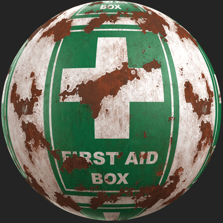 painted-metal,aid,rust,cross,first,paint,painted,metal