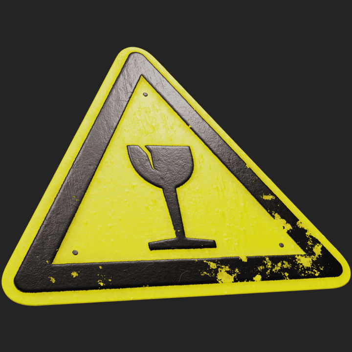 glass,yellow,black,sign,danger,warning