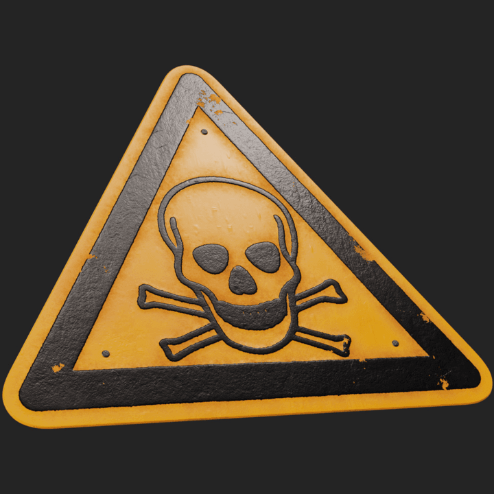 bone,bones,black,orange,sign,danger,skulls,warning,skull