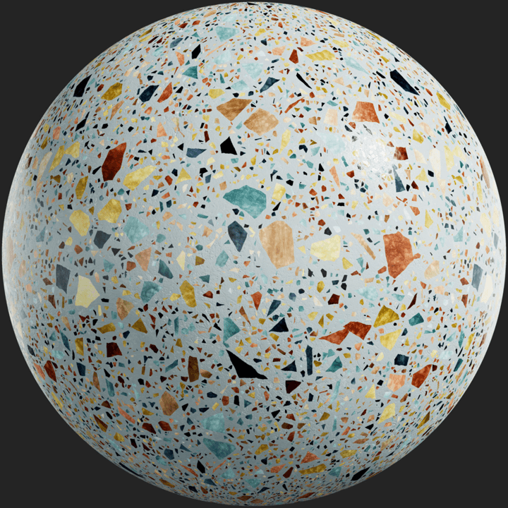 white,colorful,terrazzo