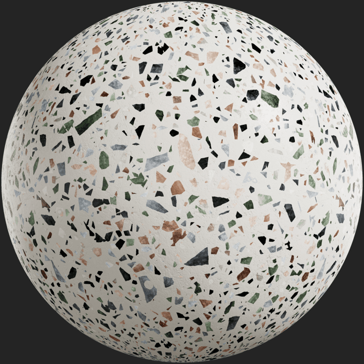 white,colorful,terrazzo