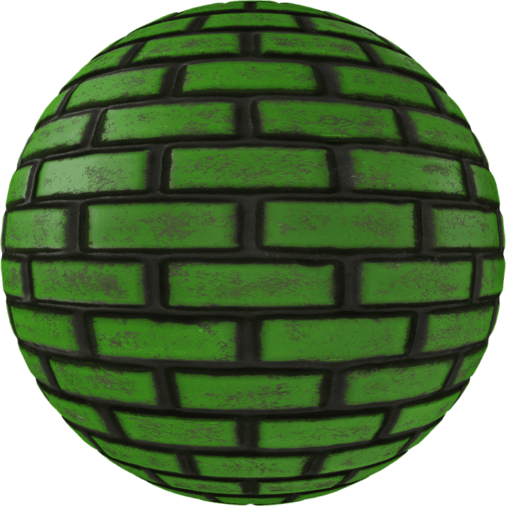 Green Brick Wall 16