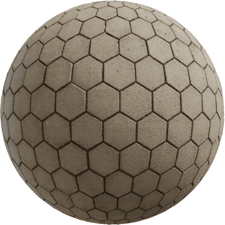 Hexagonal Concrete Paving