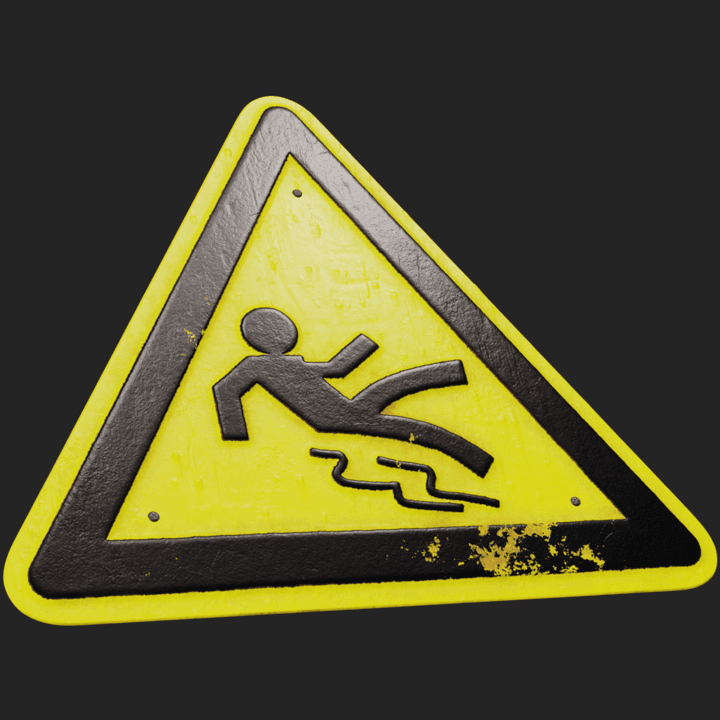 yellow,black,floor,sign,danger,slippery,warning