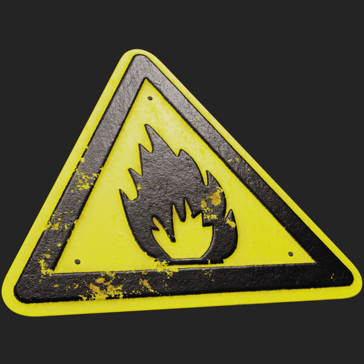 yellow,black,fire,sign,danger,flammable,warning