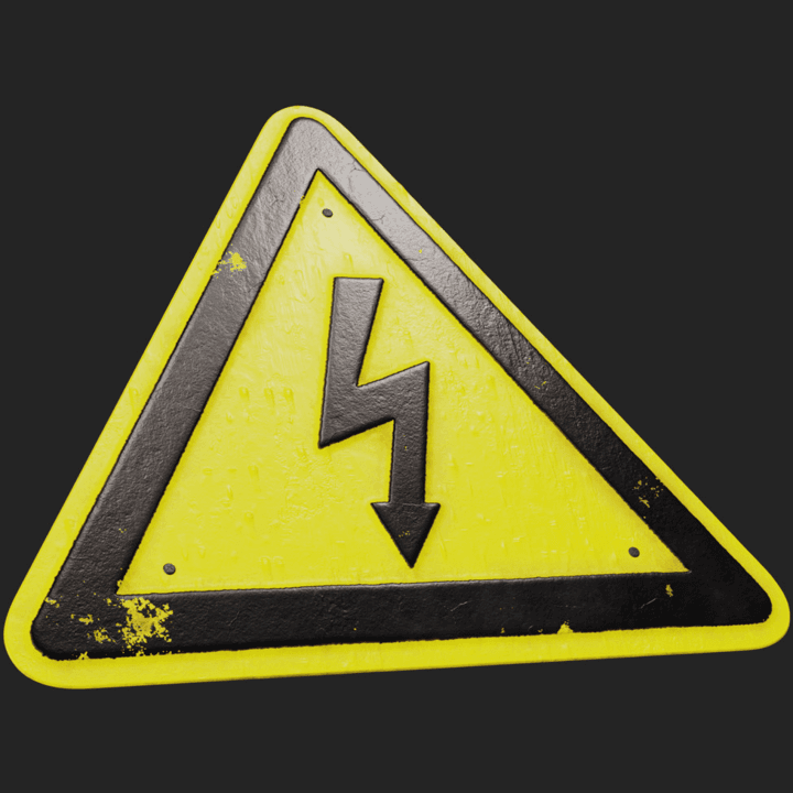 high,electricity,yellow,black,voltage,sign,danger,warning