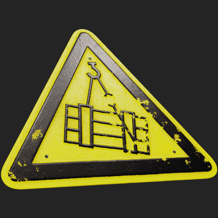 yellow,black,sign,danger,warning,crane