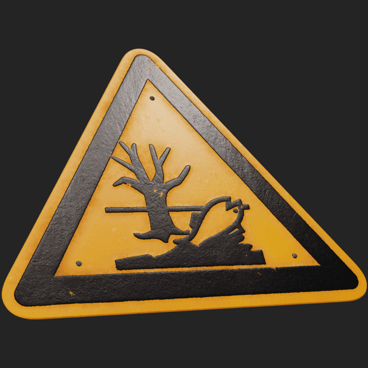 environment,tree,black,orange,sign,danger,fish,hazardous,warning