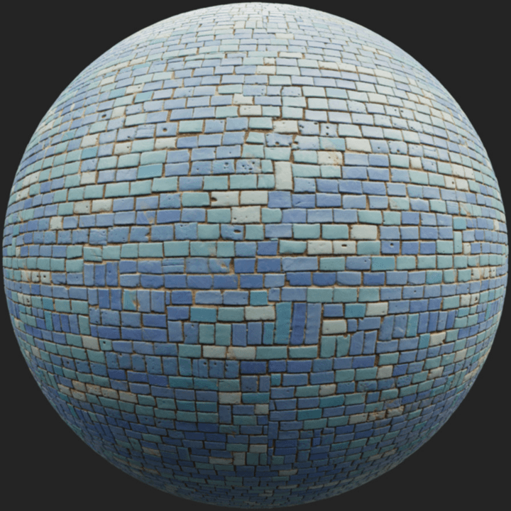 tiny,small,mosaic,tiled,cyan,blue,tiles