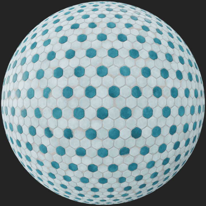 hexagon,mosaic,tiled,pool,white,blue,tiles