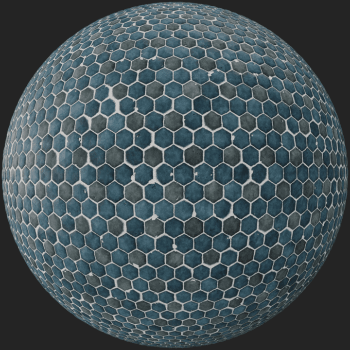 black,hexagon,mosaic,tiled,dark,pool,white,blue,tiles