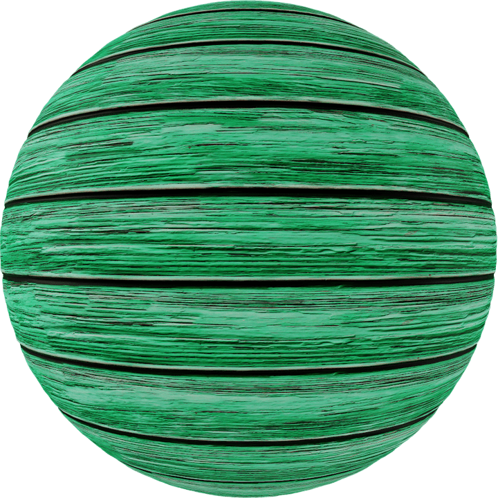 Green Painted Wood